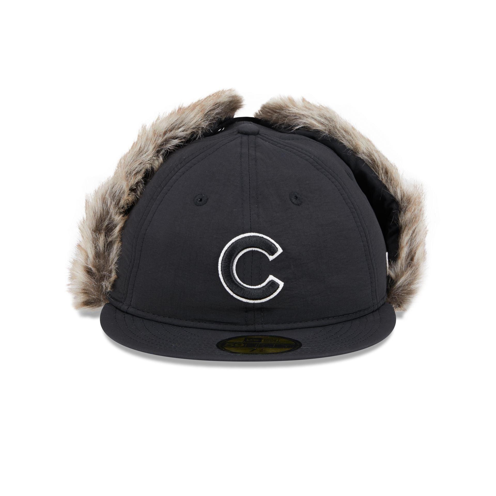 Chicago Cubs Winter Dog Ear Retro Crown 59FIFTY Fitted Hat Male Product Image