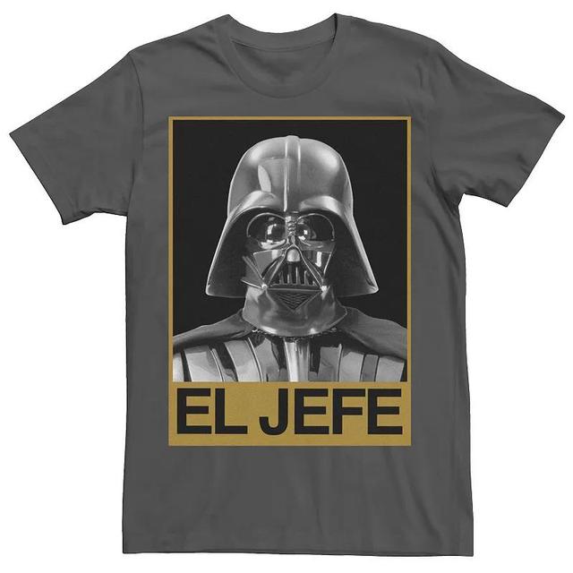 Mens Star Wars Darth Vader El Jefe Portrait Tee Grey Product Image