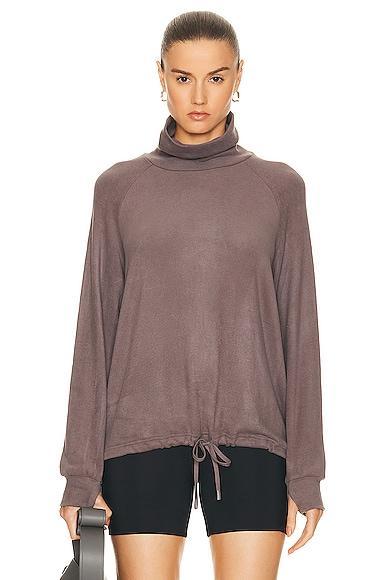 Varley Portland High Neck Midlayer (Crystal Grey) Women's Clothing Product Image