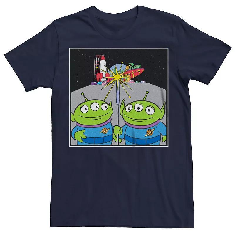 Disney / Pixars Toy Story Mens Aliens Outside Pizza Planet Graphic Tee Blue Product Image