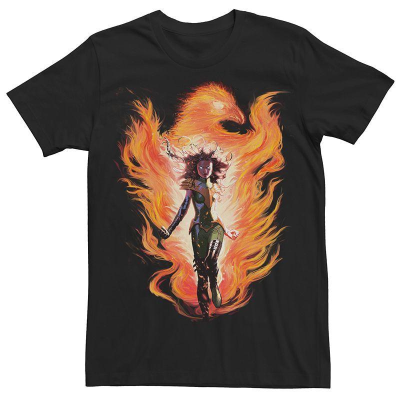 Mens Marvel Universe The Phoenix Fire Glow Tee Black Product Image