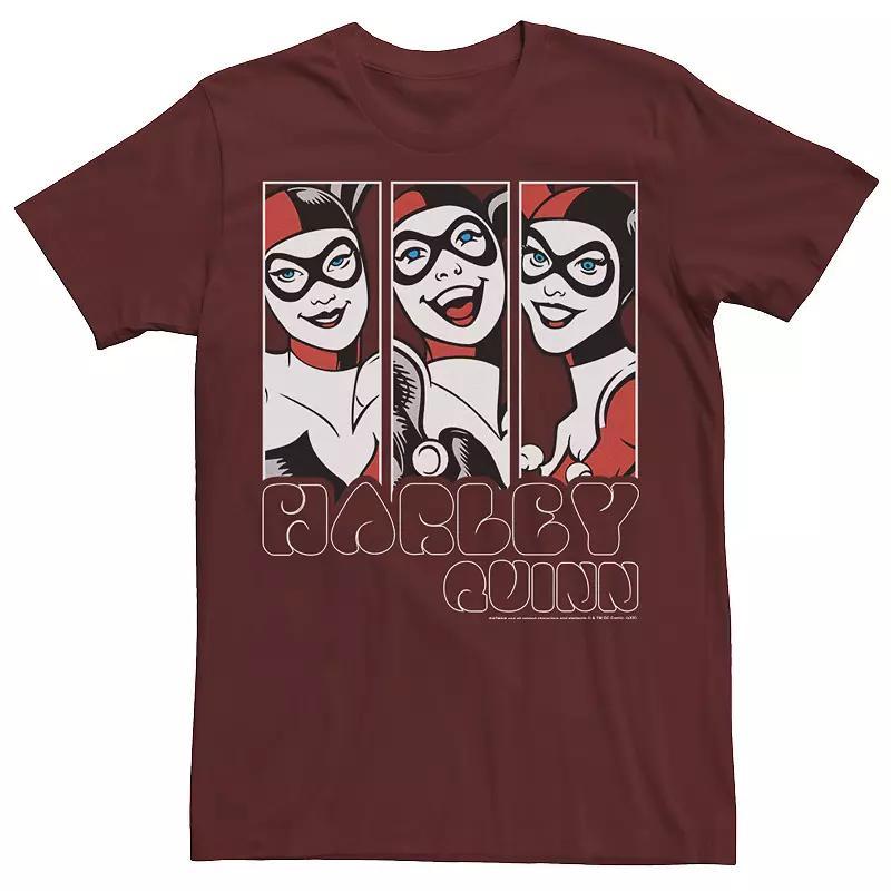 Mens Batman Harley Quinn Vintage Portrait Panels Tee Product Image