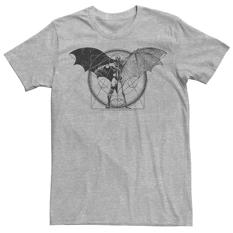 Mens DC Comics Batman Half Skeleton Sketched Poster Tee Product Image