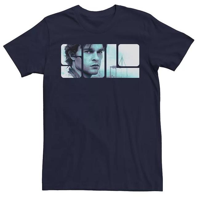 Mens Star Wars Han Solo Face Tee Blue Product Image