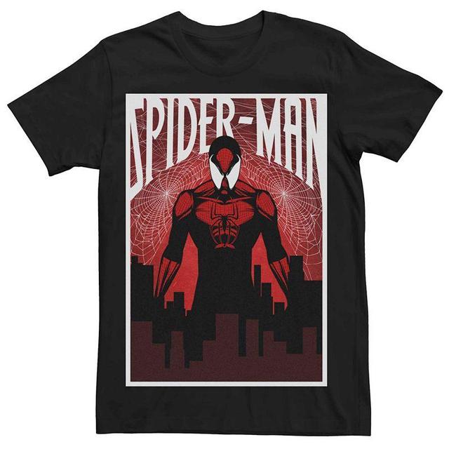 Mens Marvel Spider-Man Short Sleeve Graphic Tee Black Product Image