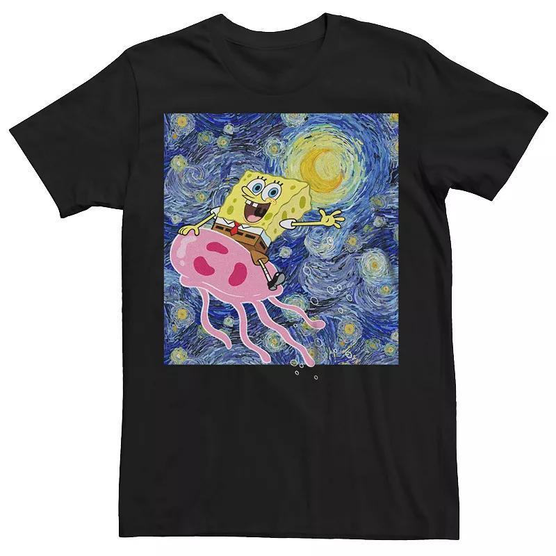 Mens SpongeBob SquarePants Starry Night Tee Product Image