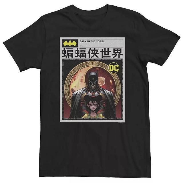 Big & Tall DC Comics Batman: The World News Poster Tee, Mens Product Image