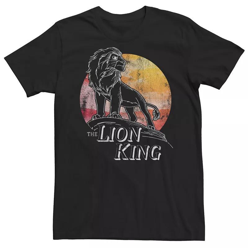 Mens Disneys The Lion King Pride Rock Distressed Sunset Tee Product Image