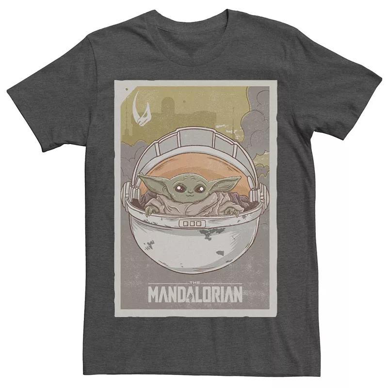 Mens Star Wars The Mandalorian The Child aka Baby Yoda Poster Tee Grey Product Image