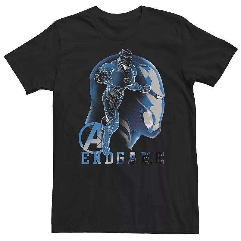 Big & Tall Marvel Avengers Endgame Iron Man Silhouette Poster Tee, Mens Product Image