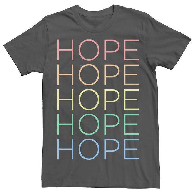 Mens Fifth Sun Hope Text Stack Tee Grey Product Image