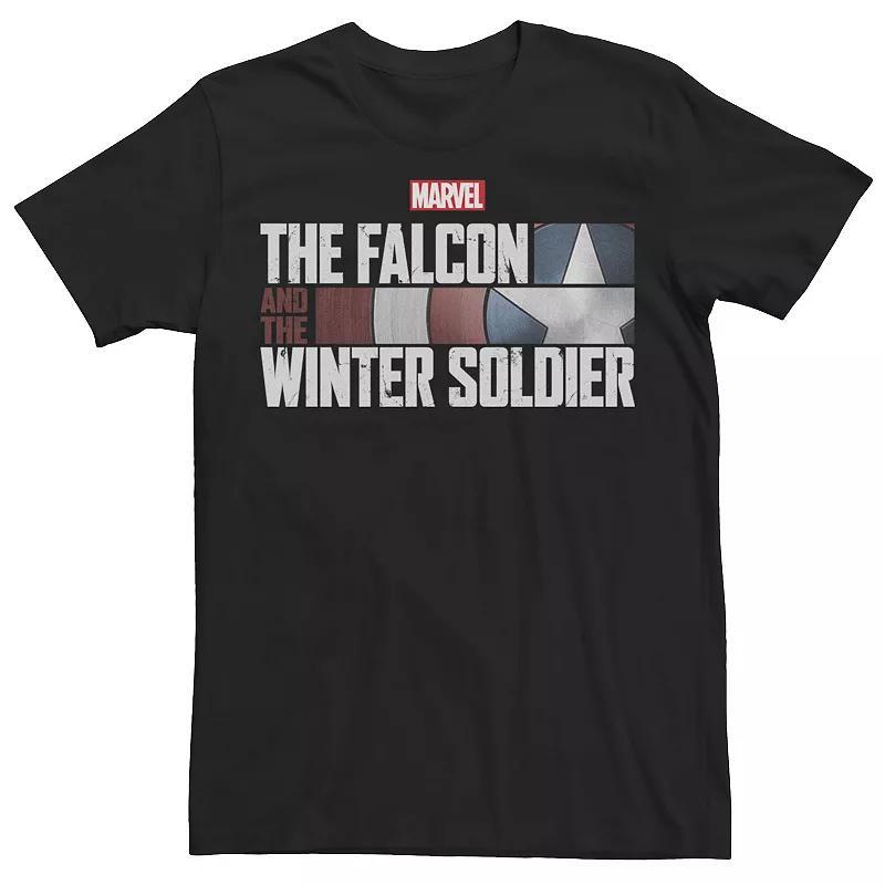 Big & Tall Marvel The Falcon And The Winter Soldier Shield Logo Tee, Mens Product Image