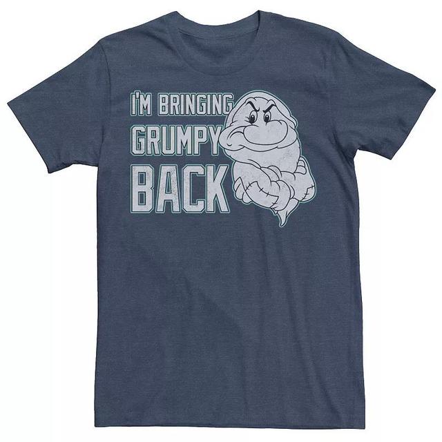 Disneys Snow White Mens Im Bringing Grumpy Back Portrait Graphic Tee Blue Product Image