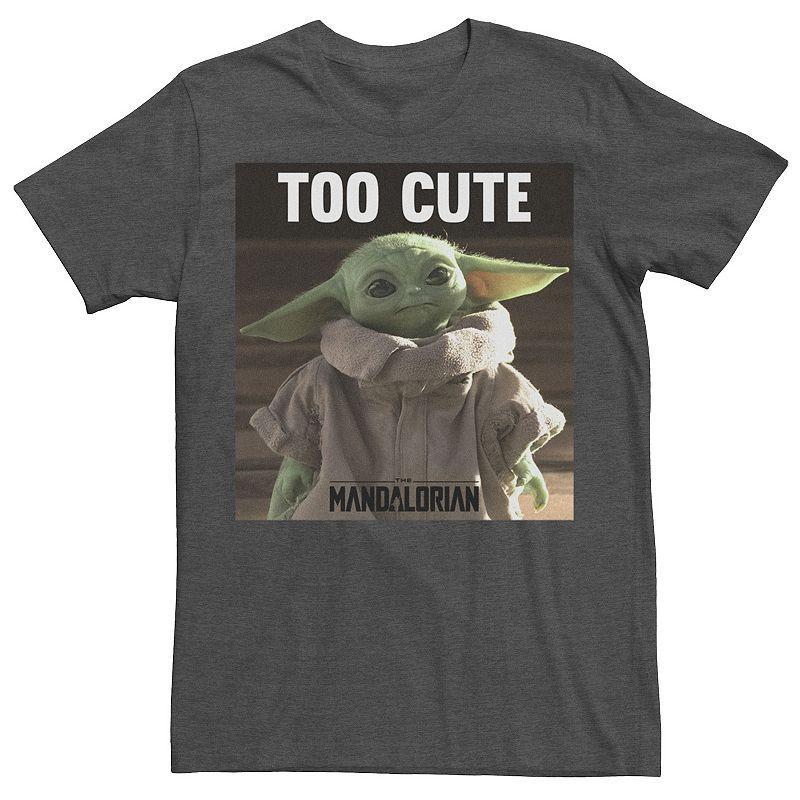 Mens Star Wars The Mandalorian The Child Too Cute Portrait Tee Grey Heather Product Image