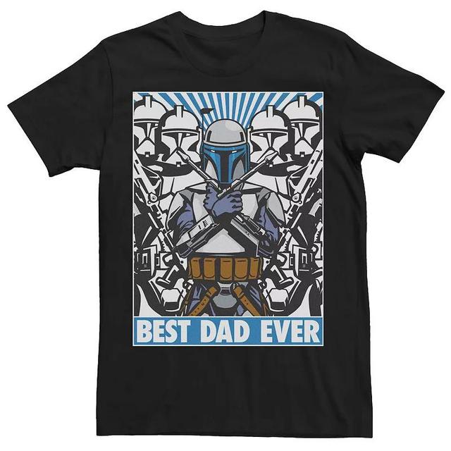 Mens Star Wars Fathers Day Jango Fett Best Dad Ever Tee Black Product Image