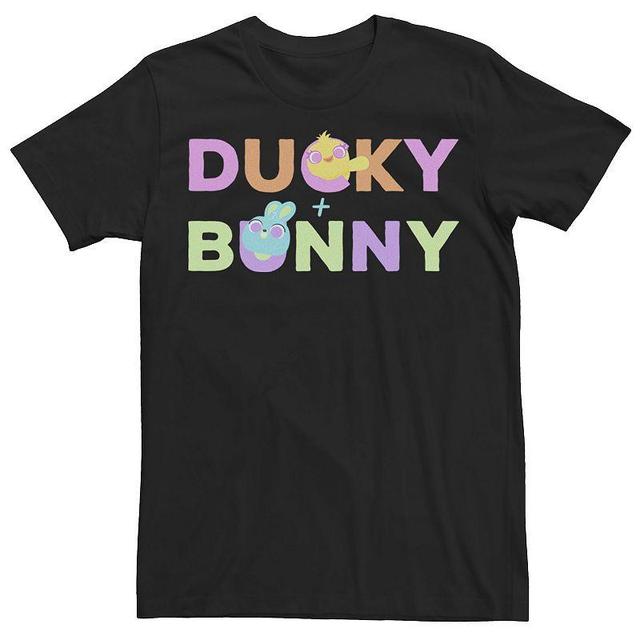 Mens Disney / Pixar Toy Story 4 Ducky & Bunny Colorful Names Logo Tee Product Image