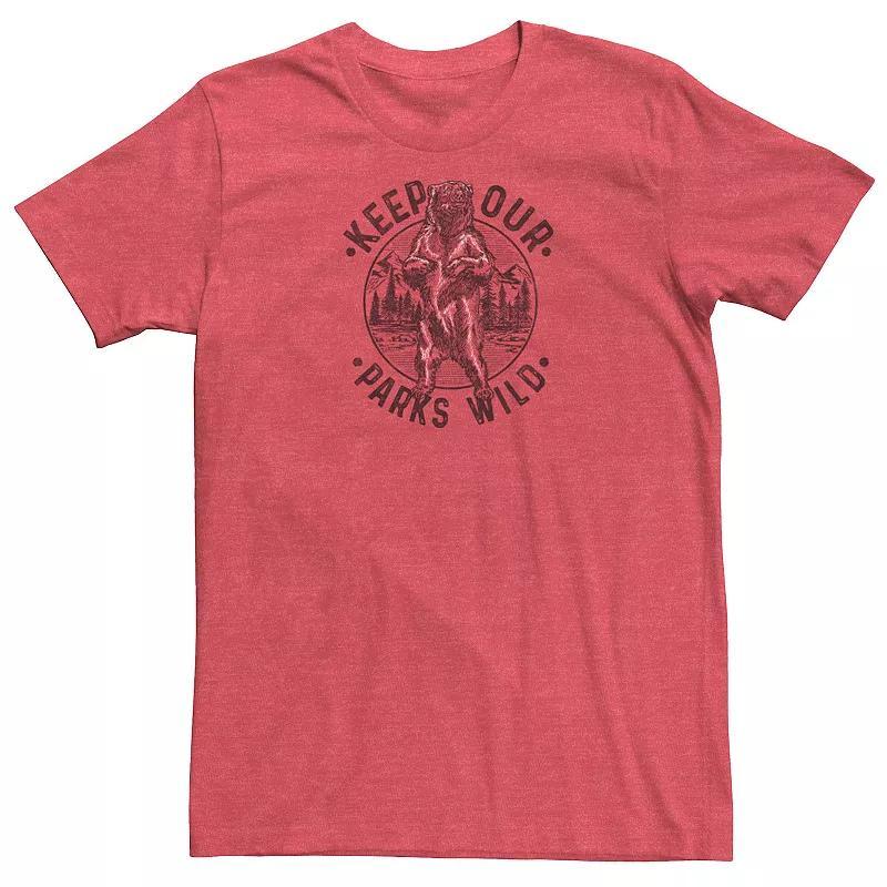 Mens Fifth Sun Keep Our Wild Parks Tee Red Grey Product Image