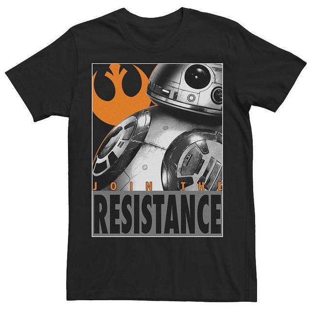 Mens Star Wars BB-8 Join The Resistance Poster Tee Black Product Image