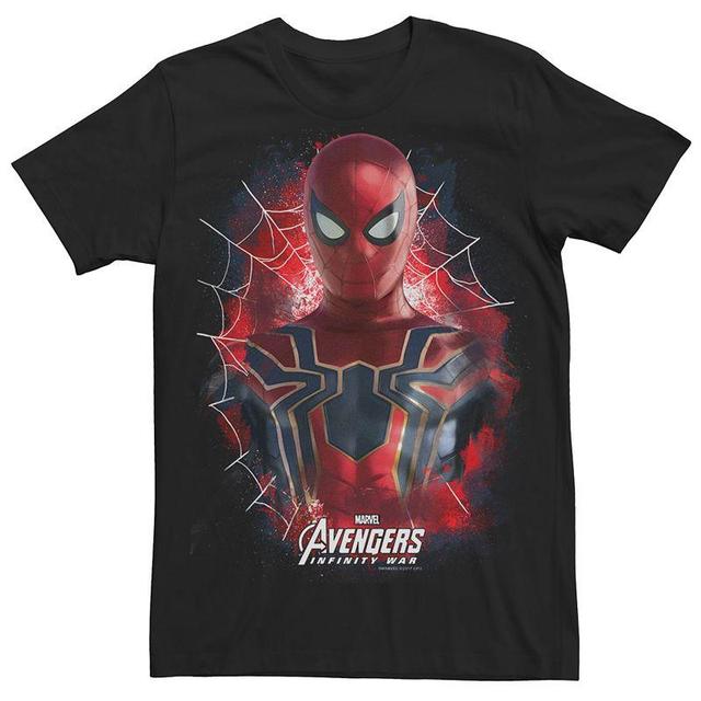 Mens Marvel Avengers Infinity War Iron Spider-Man Short Sleeve Graphic Tee Black Product Image