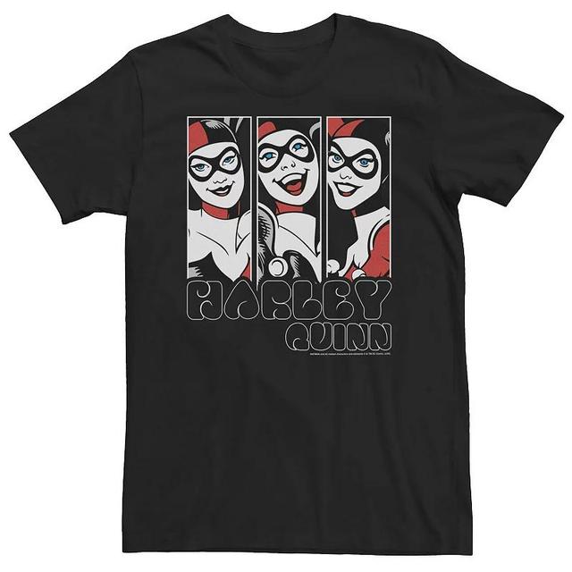 Big & Tall DC Comics Batman Harley Quinn Vintage Portrait Panels Tee, Mens Product Image