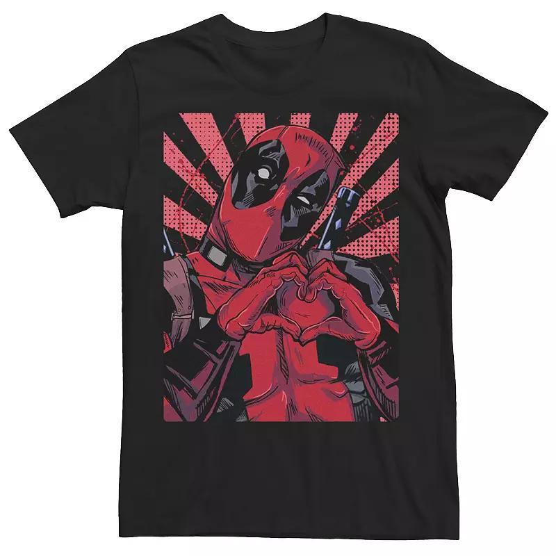 Mens Marvel Deadpool Closed Hand Heart Tee Product Image