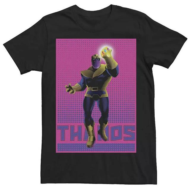 Mens Marvel Thanos Halftone Pop Art Poster Graphic Tee Product Image