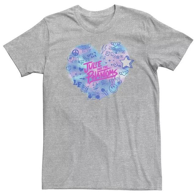 Big & Tall Julie And The Phantoms Airbrush Heart Logo Tee, Mens Product Image