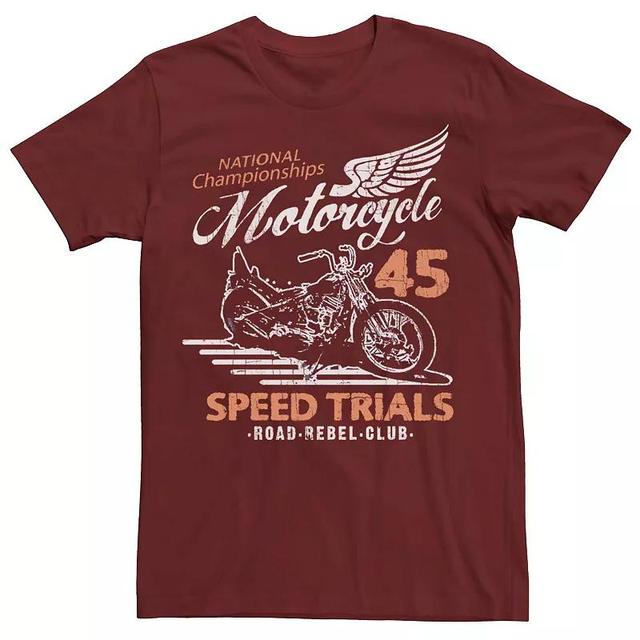 Mens Motorcycle Mania Speed Trails Graphic Tee Red Product Image