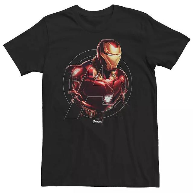 Big & Tall Marvel Avengers Endgame Iron Man Portrait Tee, Mens Product Image