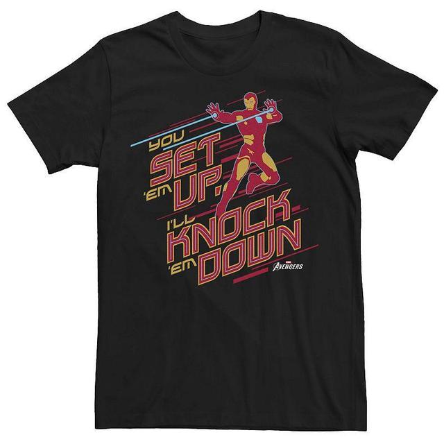 Mens Marvel Avengers Iron Man Knock Em Down Tee Product Image