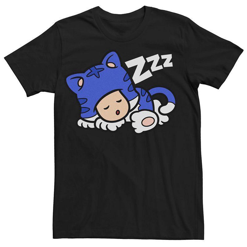 Mens Nintendo Super Mario Sleeping Cat Suit Toad Short Sleeve Tee Product Image