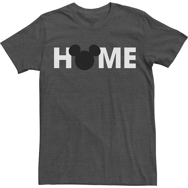 Big & Tall Disney Park Home Mickey Home Head Silhouette Tee, Mens Grey Heather Product Image