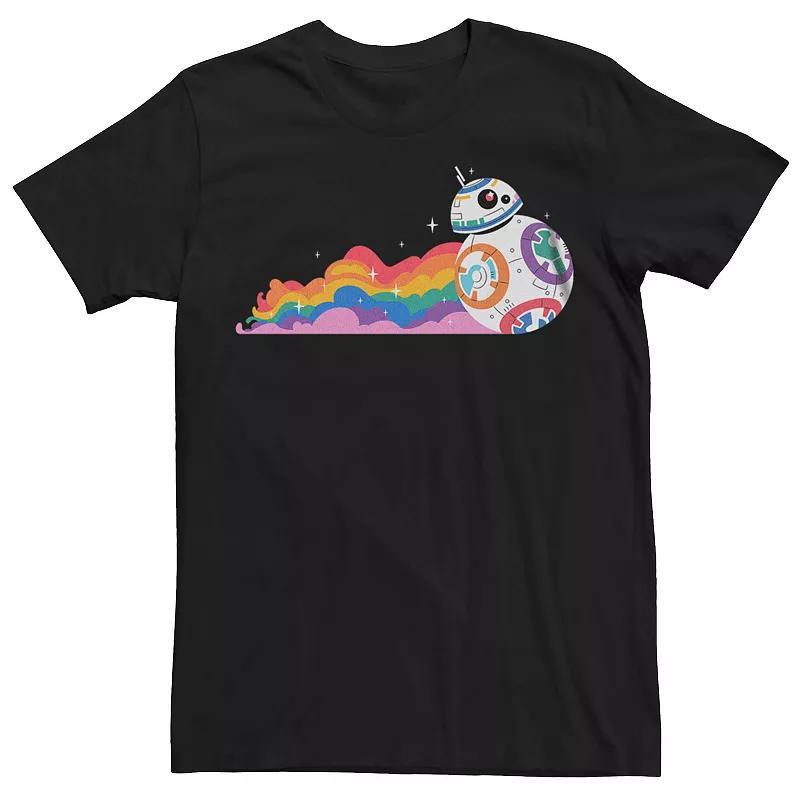 Mens Star Wars Pride BB-8 Rainbow Smoke Graphic Tee Product Image