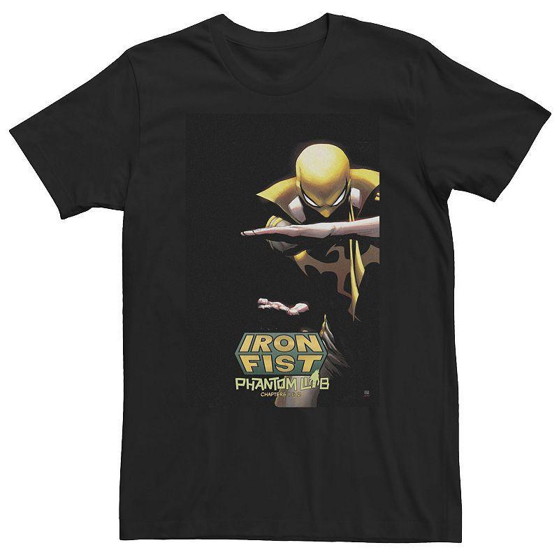 Big & Tall Marvel Iron Fist Phantom Limb Comic Cover Tee, Mens Black Product Image