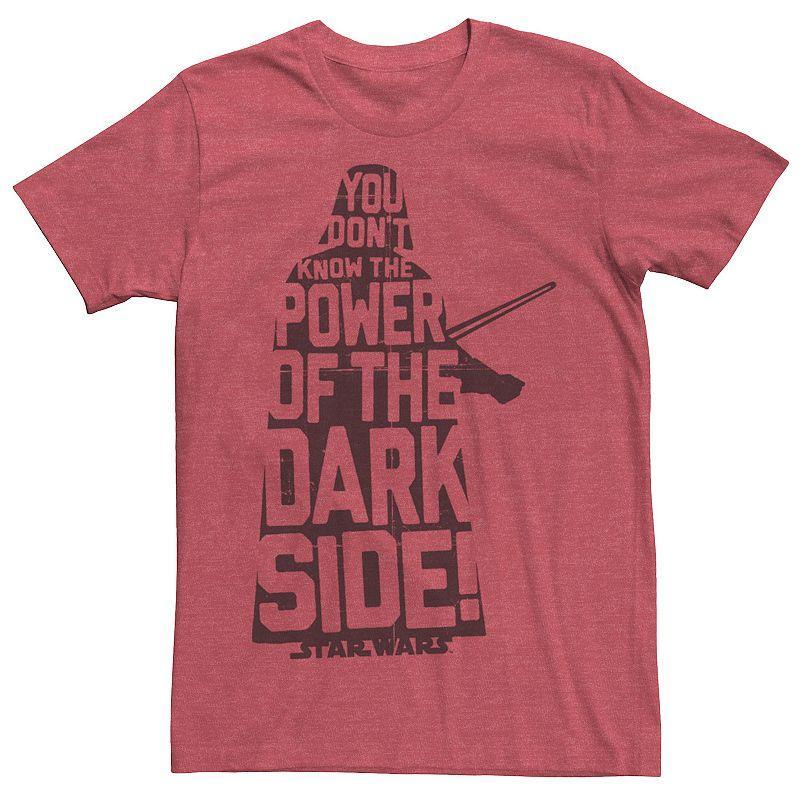 Mens Star Wars Darth Vader The Power of the Silhouette Tee Red Grey Product Image