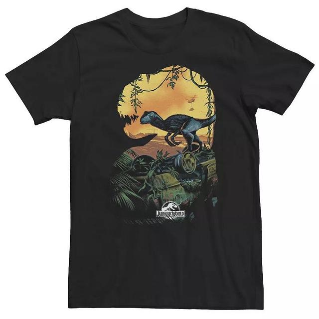 Big & Tall Jurassic World Raptor T-Rex Silhouette Tee, Mens Product Image