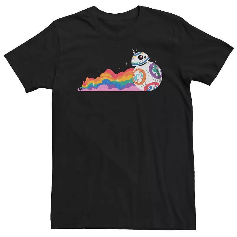 Big & Tall Star Wars Pride BB-8 Rainbow Smoke Graphic Tee, Mens Product Image