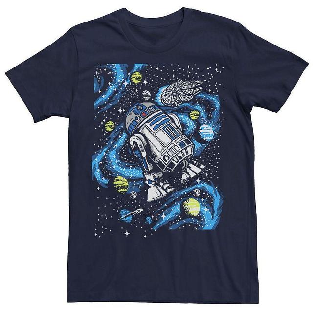 Mens Star Wars R2-D2 Space Portrait Tee Blue Product Image