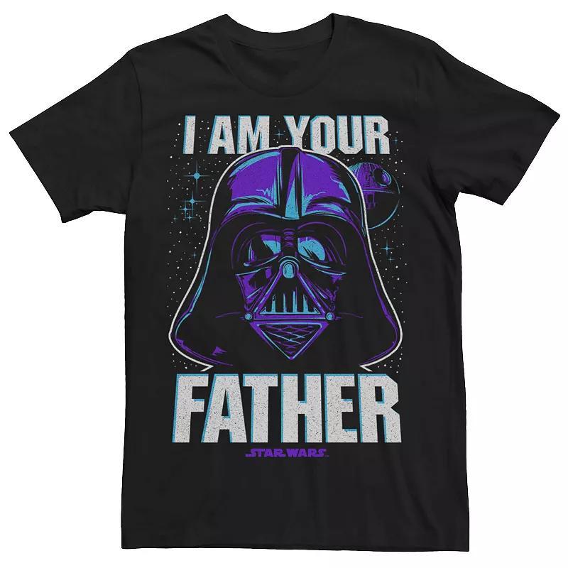 Mens Star Wars Vader I Am Your Father Purple Neon Tee Product Image