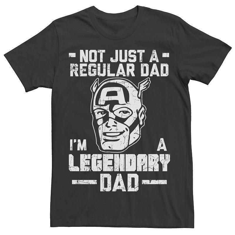 Mens Marvel Comics Retro Legendary Dad Tee Black Product Image