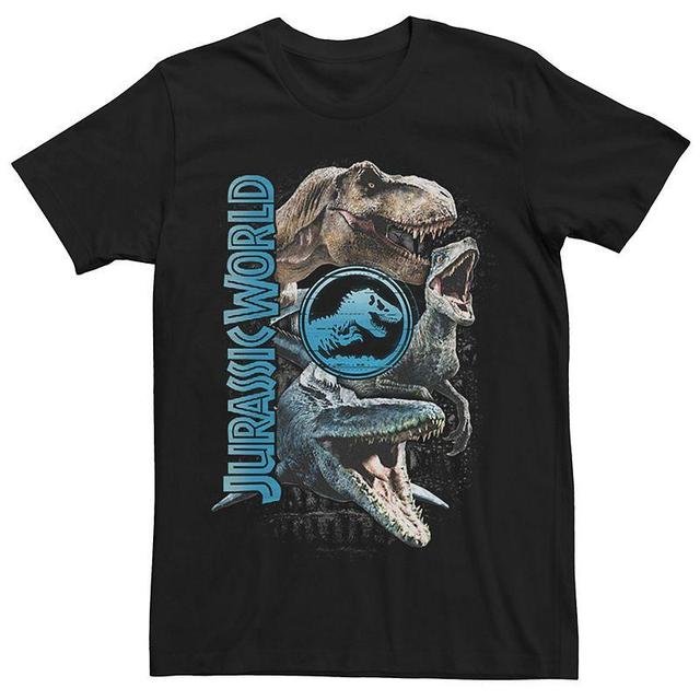 Mens Jurassic World Two Dinosaur Logo Stack Tee Black Product Image