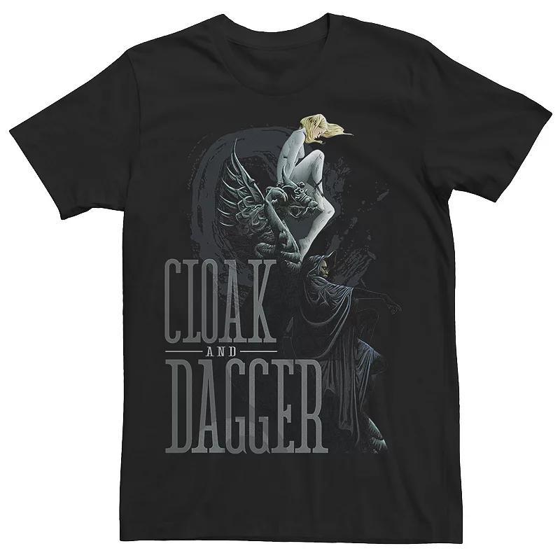 Mens Marvel Cloak & Dagger Dragon Statue Graphic Tee Product Image