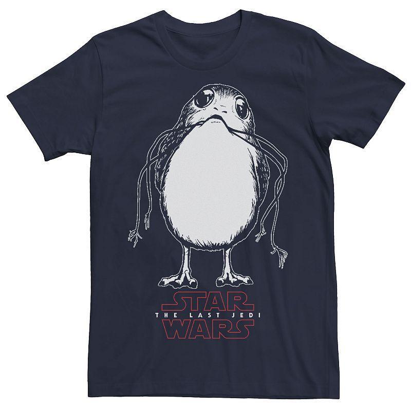 Mens Star Wars The Last Jedi Basic Porg Outline Tee Blue Product Image