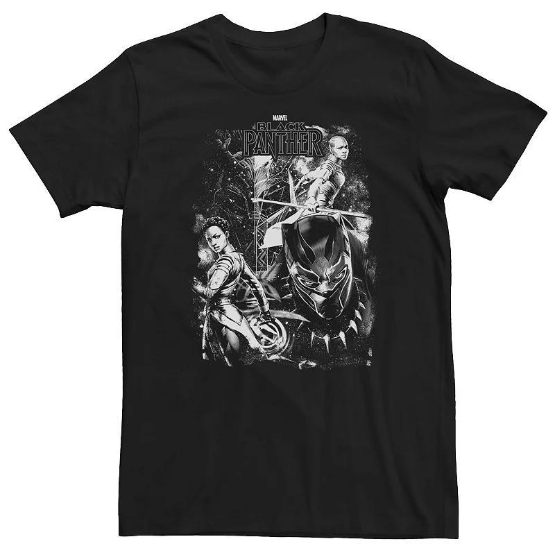 Big & Tall Marvel Panther Group Shot Stars Poster Tee, Mens Product Image