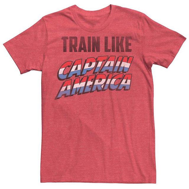 Mens Marvels Train Like Captain America Tee Red Grey Product Image