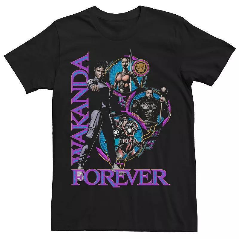 Mens Marvel Wakanda Forever Character Groupshot Collage Tee Product Image