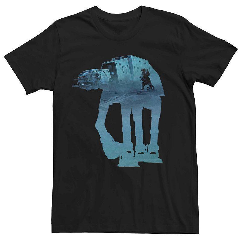 Mens Star Wars At-At Tauntaun Scene Fill Graphic Tee Product Image