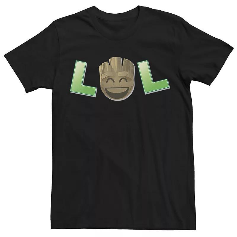 Mens Marvel Happy Groot LOL Emoji Graphic Tee Product Image