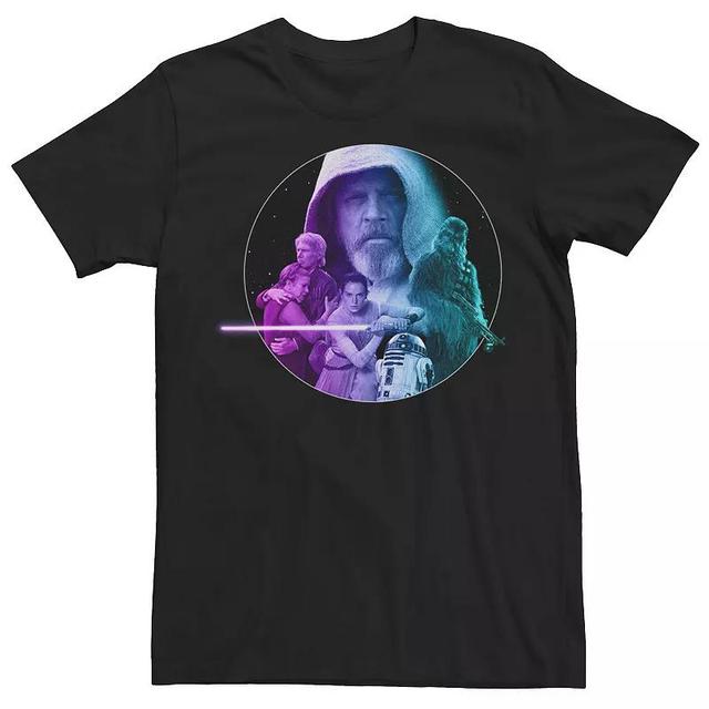 Mens Star Wars The Force Awakens Gradient Character Collage Poster Tee Product Image