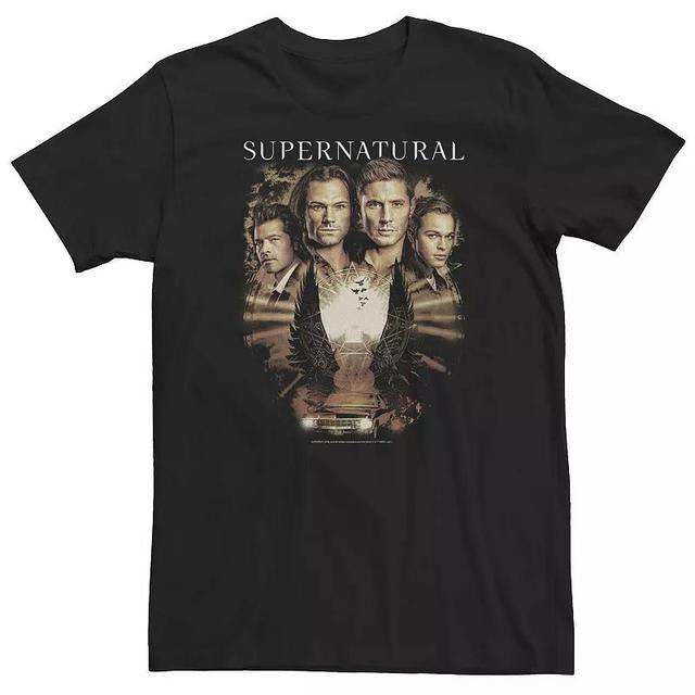 Big & Tall Supernatural Group Shot Sepia Tone Wings Tee, Mens Product Image